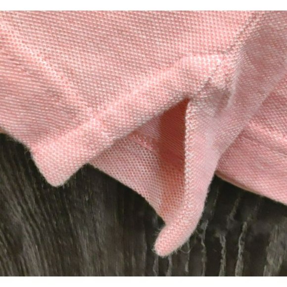 The Foundry Supply Co Men's Size XLT 1/4 Button Up Polo Shirt 100% Cotton Pink - Picture 5 of 8
